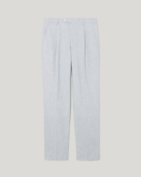 Tailored Summer Suit Pants, Blue Stripe, hi-res